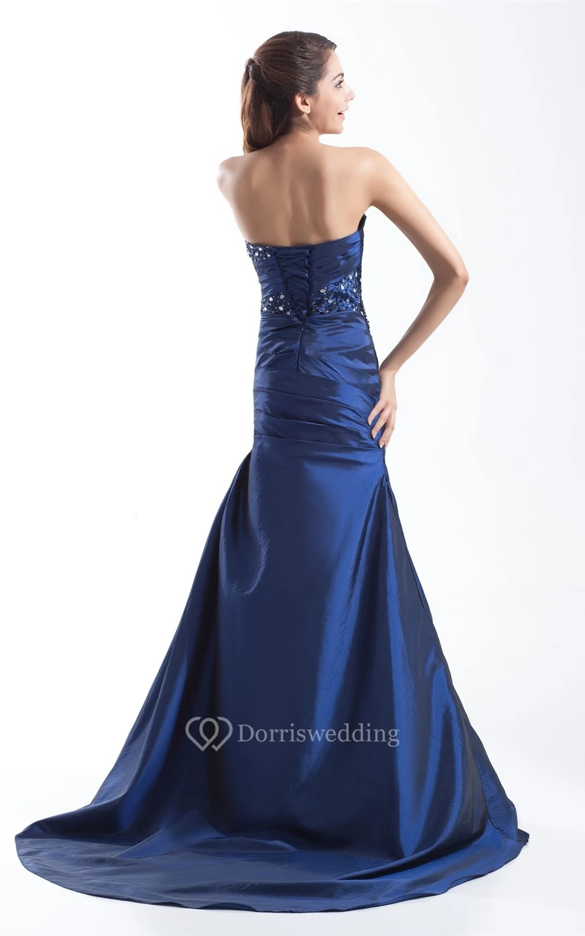 Impressive Taffeta Beaded Sheath Sleeveless Special Occasion Dresses view 8