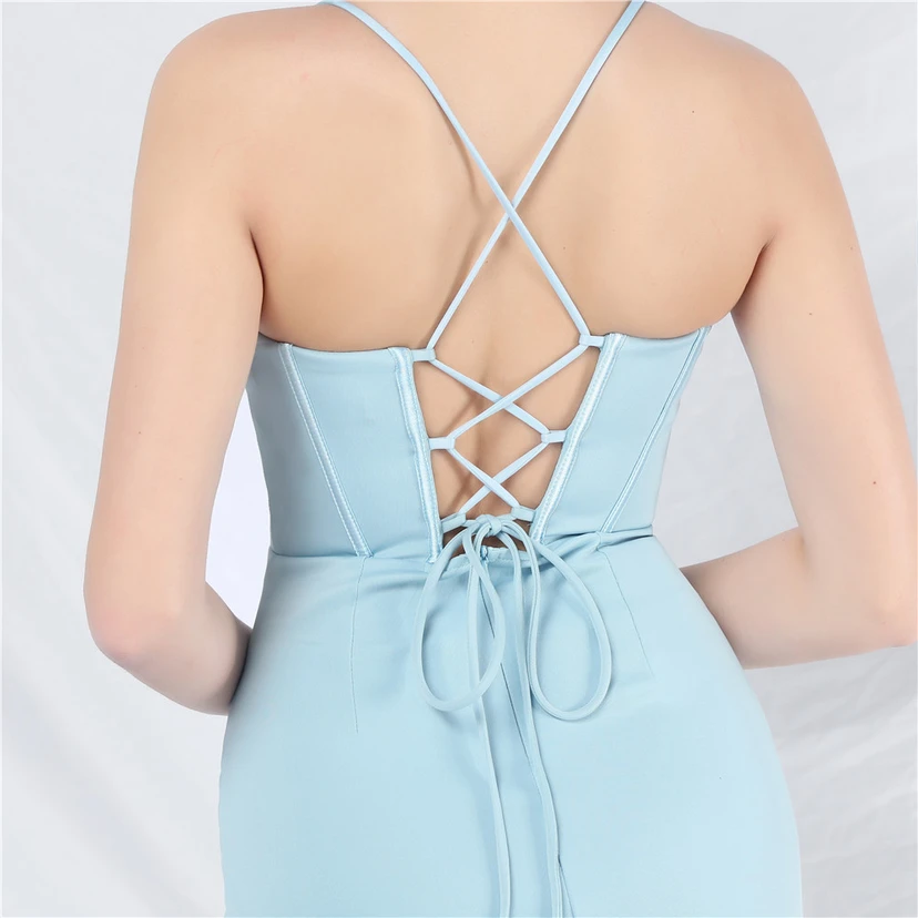 Palace Herringbone Vest High-End Sling Evening Dress view 14