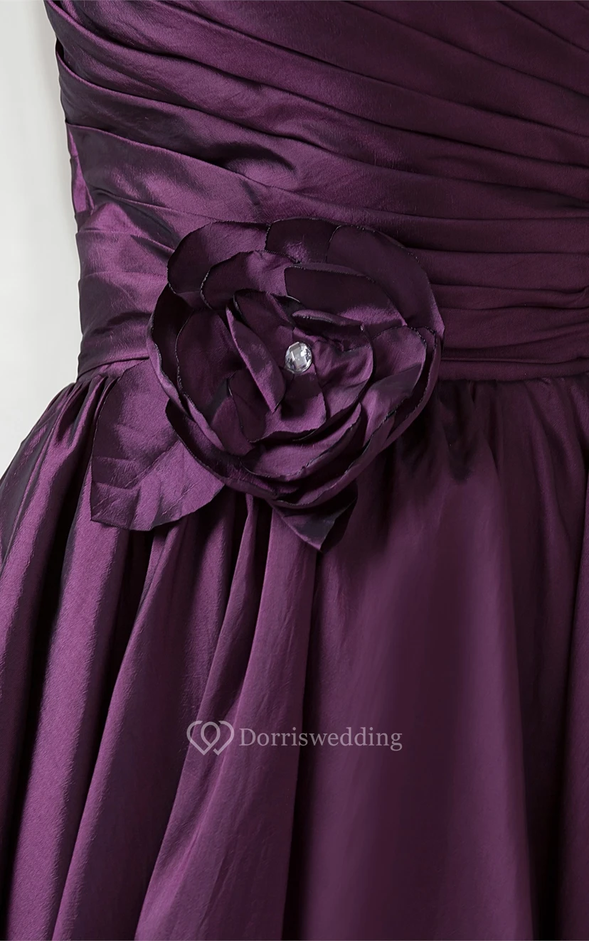 Stunning Sleeveless Floral a Line Midi Bridesmaid Dresses view 8