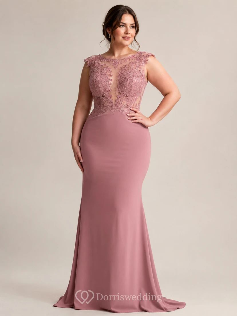 Elegant Black Sleeveless Mermaid Evening Dress Lace Appliques Beadings view 4