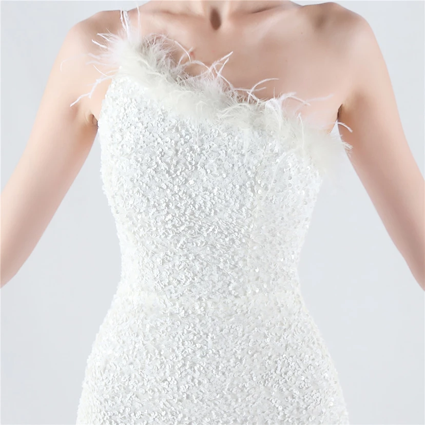 Robe de soirée en satin à baleines ornée de diamants et de fleurs, taille haute, pour réunion annuelle et mariage view 8
