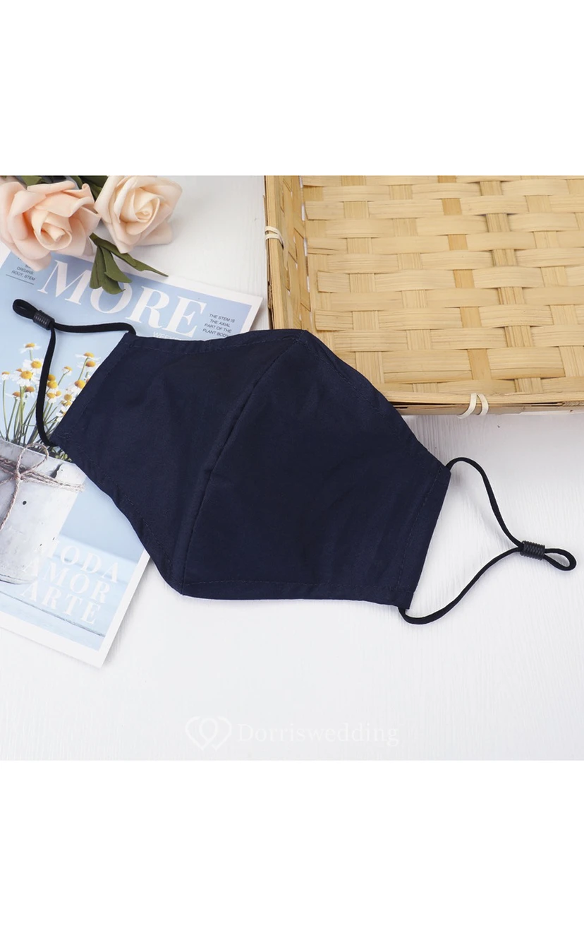 Non-medicial Pure Color And Dark Color Cotton Washable Face Mask In Multiple Colors view 2
