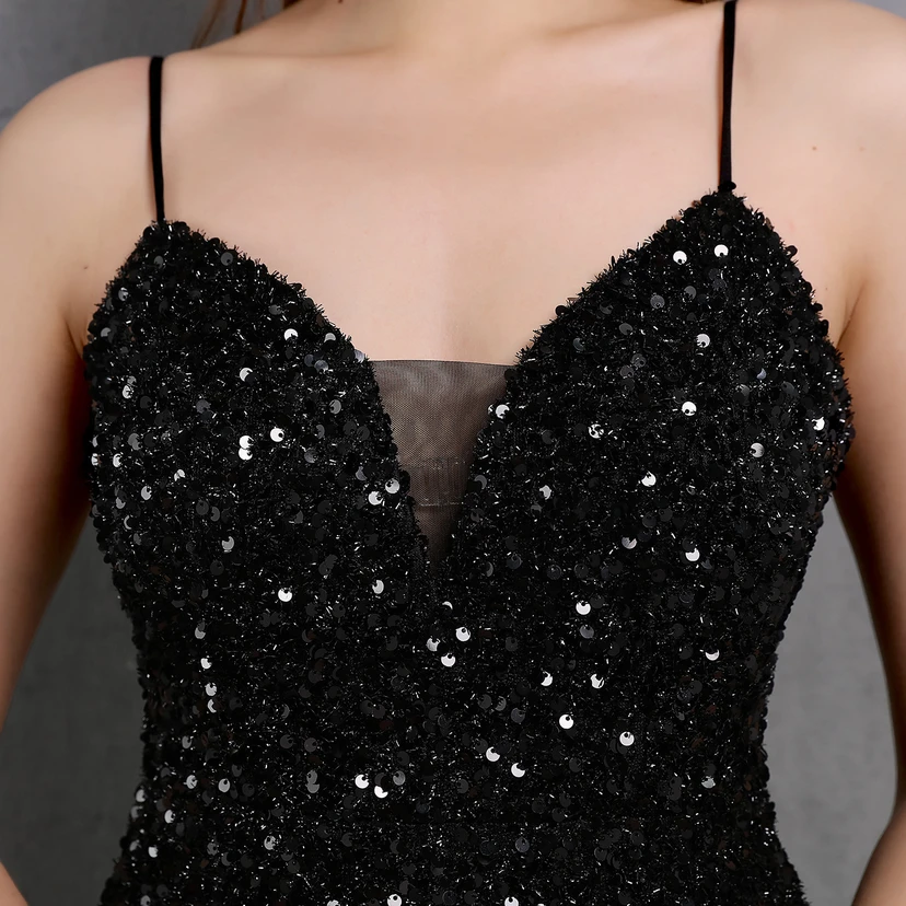 Vestido de fiesta de noche elegante y ajustado con lentejuelas coloridas de Heavy Craft para celebridades. view 7