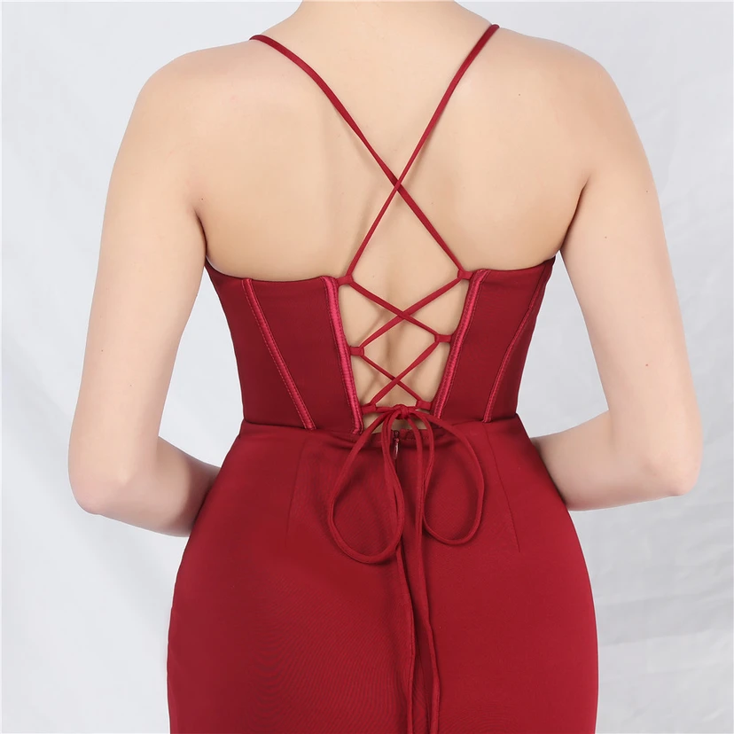 Palace Herringbone Vest High-End Sling Evening Dress view 31