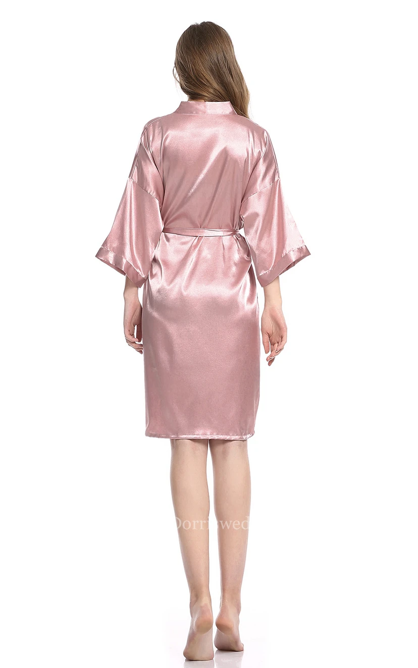 Plain Bride Bridesmaid Short Robe view 2