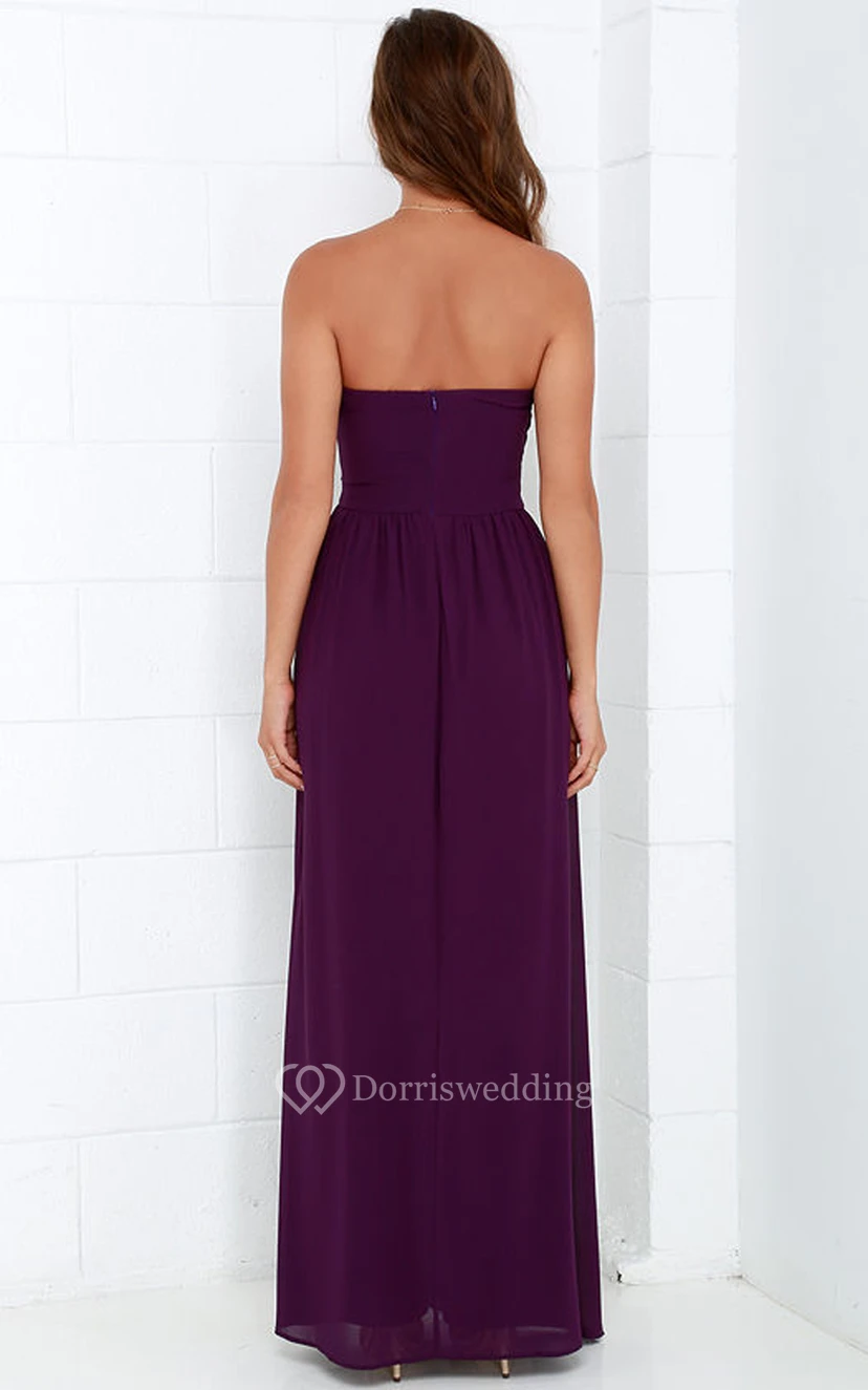 Chiffon Chic Dress With Crisscross Ruched Bodice view 30