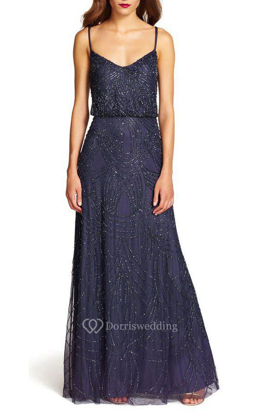 Art Deco Floor-length Bridesmaid Dress