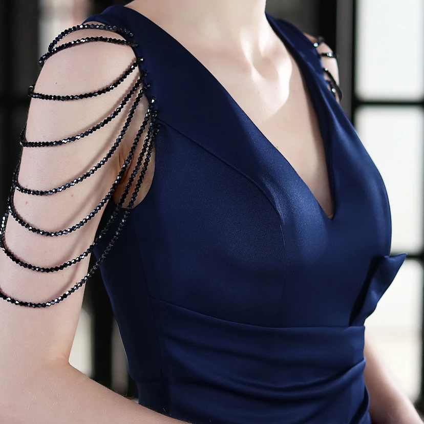 Toast Dress Bride Long Sling Thank-You Banquet Slim Fishtail Skirt Wedding Car Model Exhibition Dress view 59