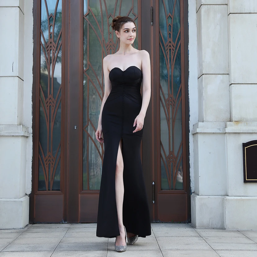 Toast Dress Bride Long Tube Top Thank You Banquet Slim Fishtail Skirt Wedding Car Model Exhibition Dress view 42