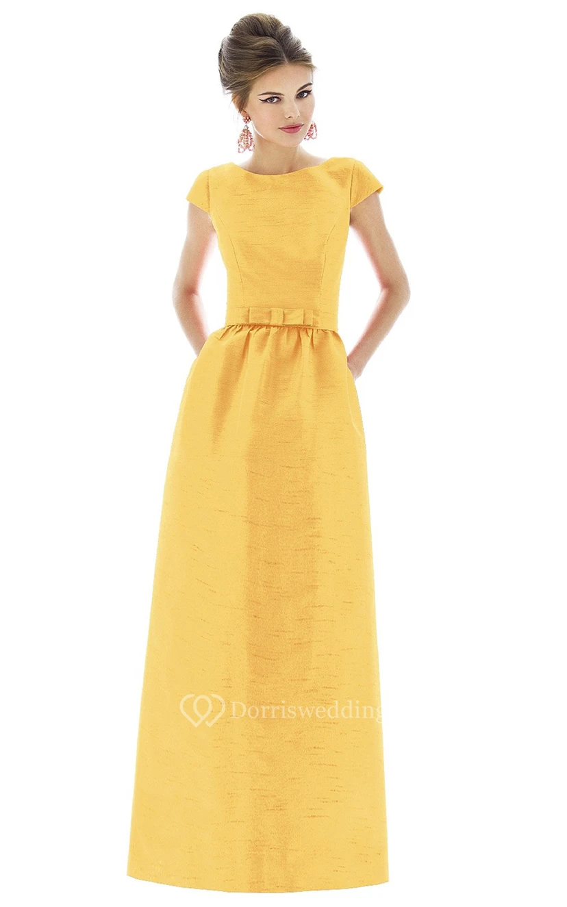 Satin Dress With Pockets And Short Sleeves view 2