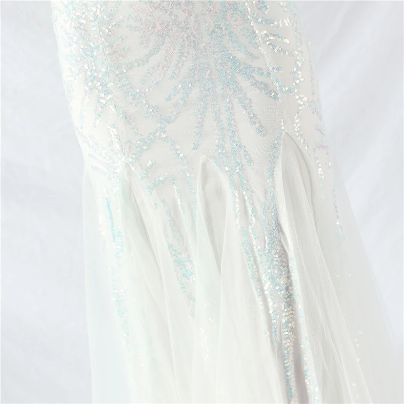 9-farbiges, handgefertigtes Abendkleid aus Kamelfedern, Netzstoff und Pailletten, sexy Trägern view 10