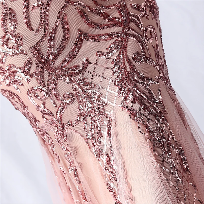 Robe de soirée haut de gamme en maille perlée et ornée de perles, modèle 3034. view 18