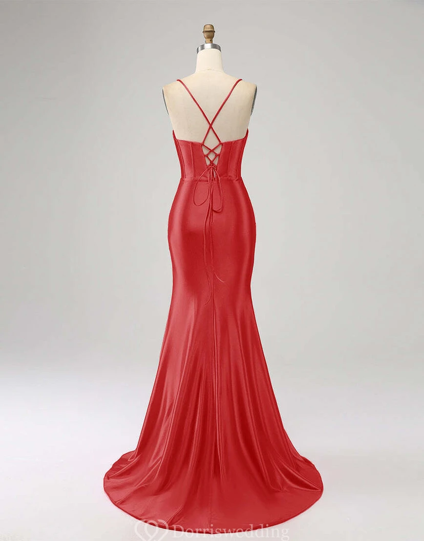 Spaghettiträgerkleid mit Raffungen vorne und Schlitz, schlichtes Etuikleid view 14