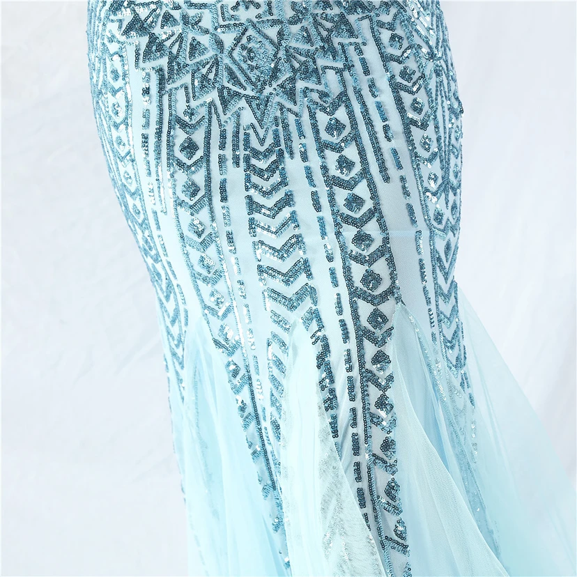 Robe de soirée haut de gamme ornée de perles de positionnement, de fleurs et de broderies en tulle. view 101