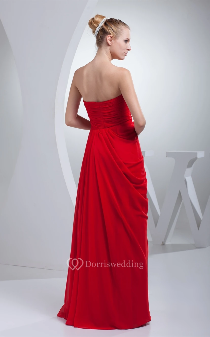 Sweetheart Maxi Criss-Cross Appliques and Dress With Pleated view 2