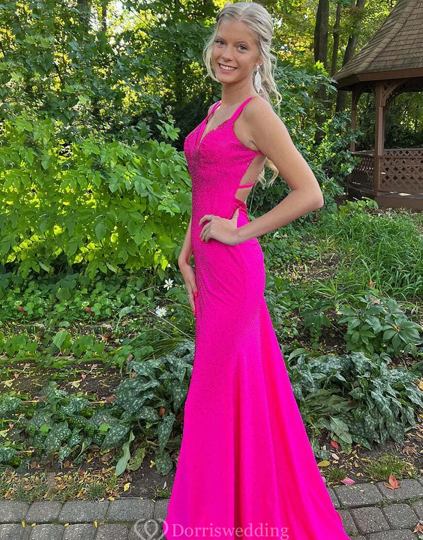 Lavender Sequin Mermaid Gown view 8