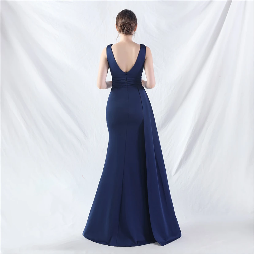Vestido de noche de satén plisado con 8 colores opcionales view 69