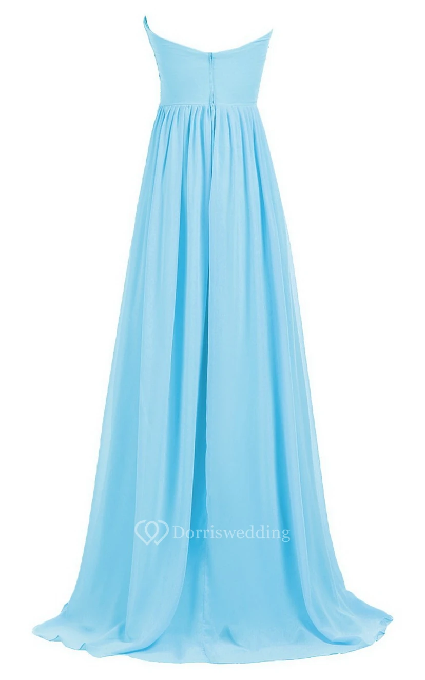 Sweetheart Empire Long Gown With Sequined Bodice view 19