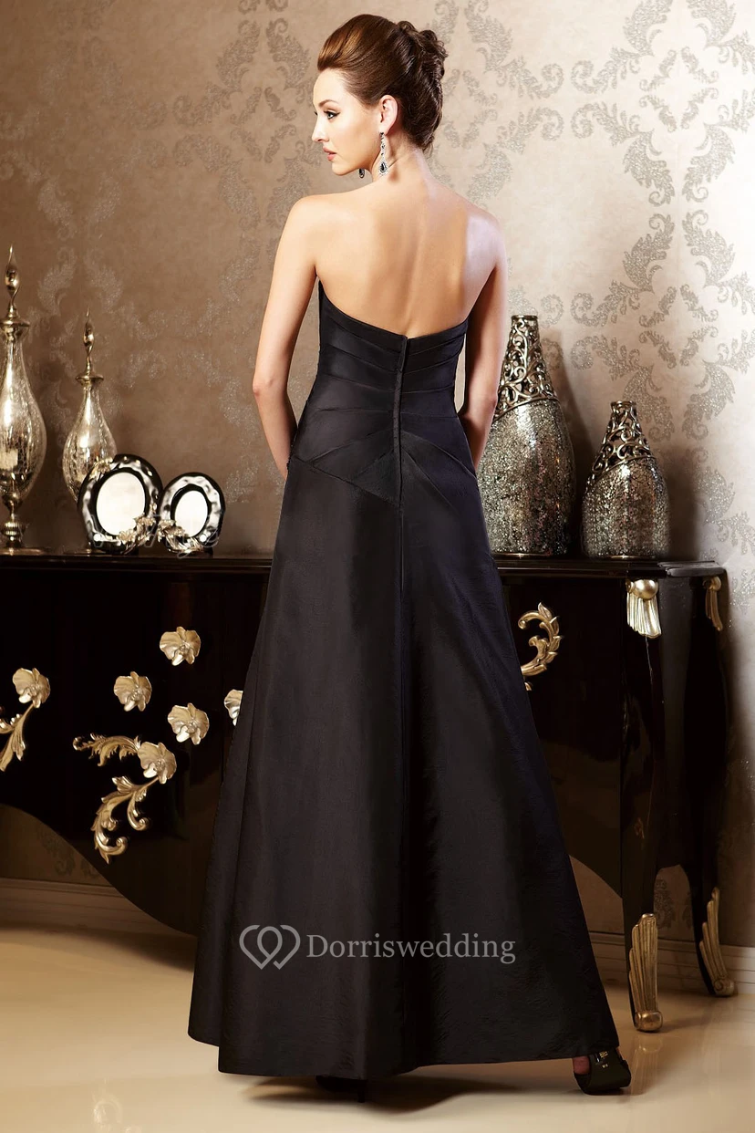 Sweetheart Long Mother Of The Bride Dress With 3-4 Sleeved Jacket Style And Beadings view 2