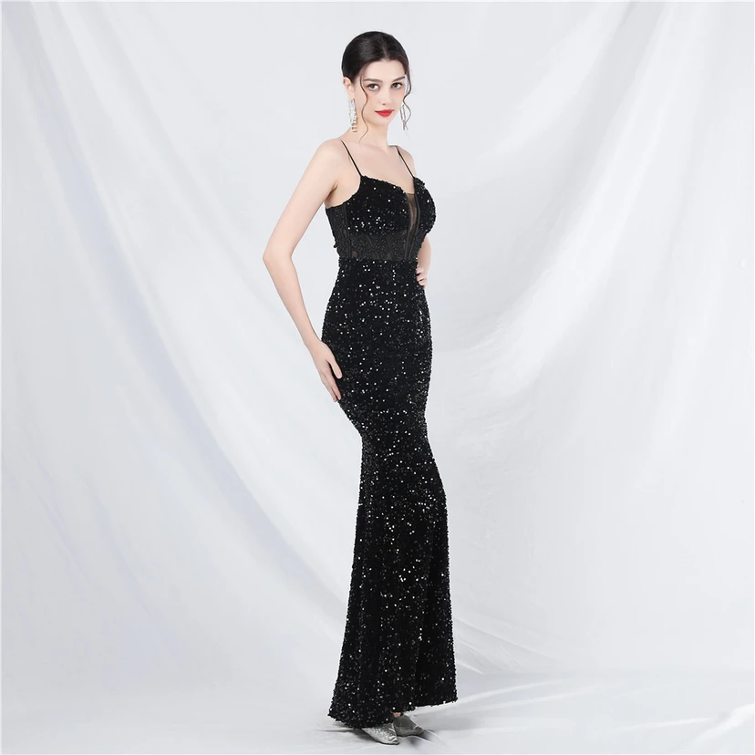 Vestido de noche pesado, estilo palacio, chaleco con diseño de espina de pescado, cintura con bordado de diamantes, flores, hombros descubiertos y tirantes. Vestido de alta gama. view 20