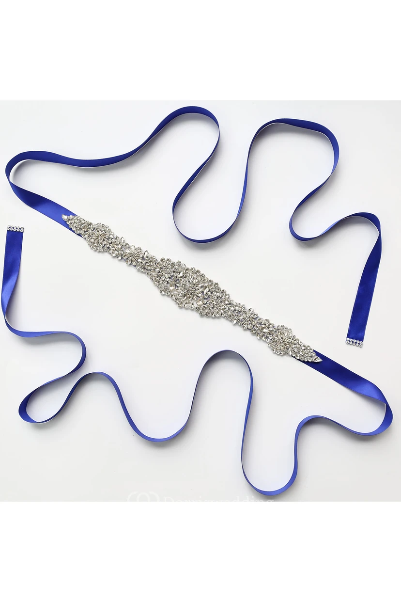 Fancy Beaded Satin Belt view 8