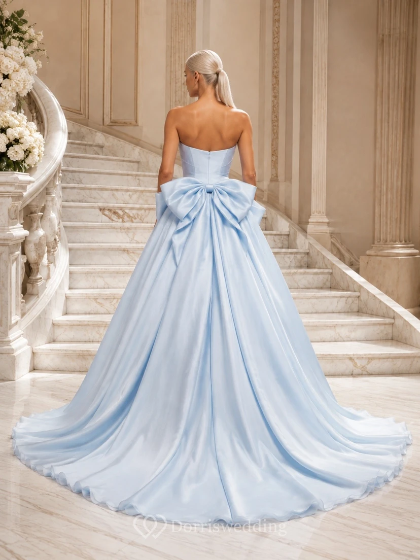 Vestido de novia sencillo, romántico y elegante con escote corazón, edición A Ball view 2