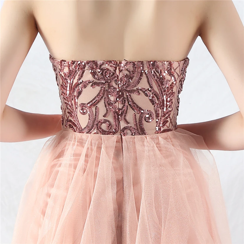 Kleid mit positionierten Blumenperlen und gespleißtem Netzstoff view 25