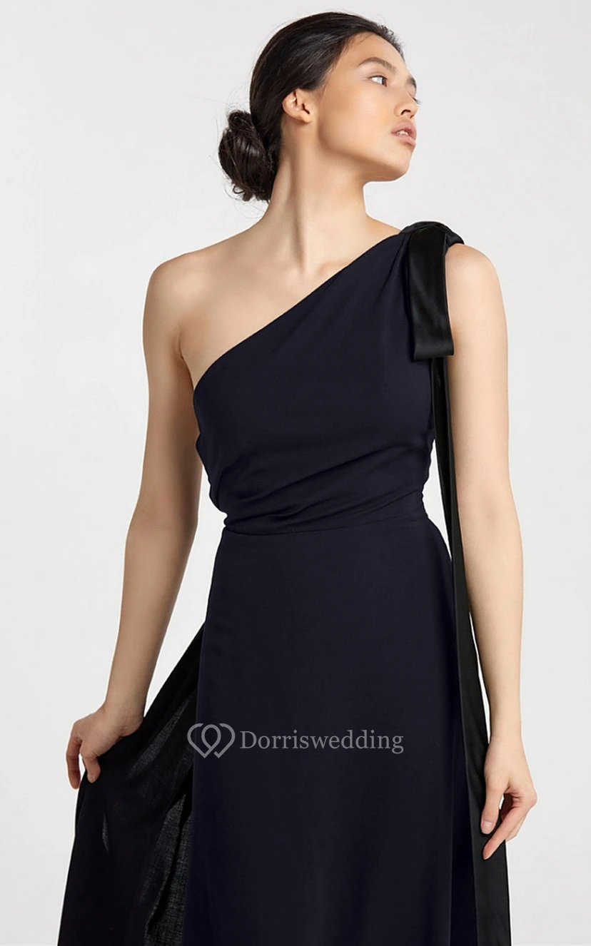 Robe de soirée fourreau simple en dentelle avec ceinture view 3
