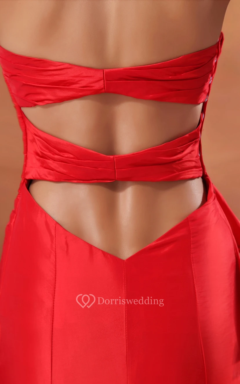 Sexy Sweetheart Taffeta Mermaid Gown With Sequins and Back Keyholes view 5