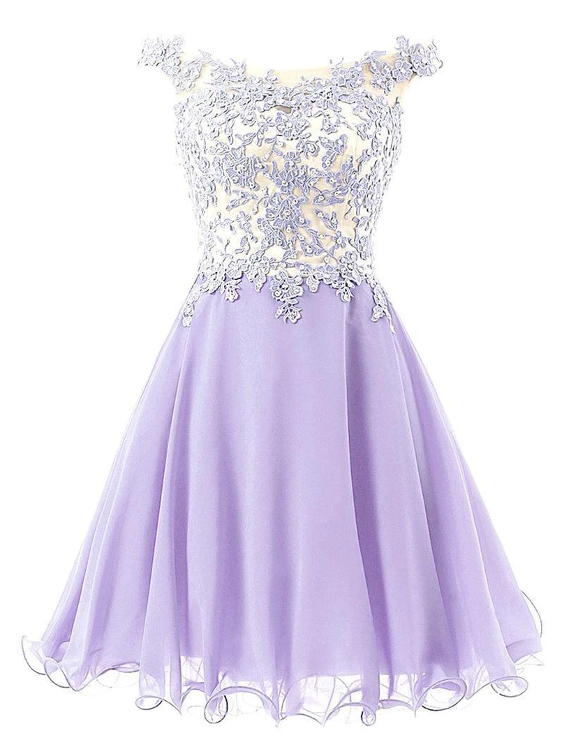 Elegantes, schulterfreies Homecoming-Kleid mit Spitzenapplikationen (kurz) view 5
