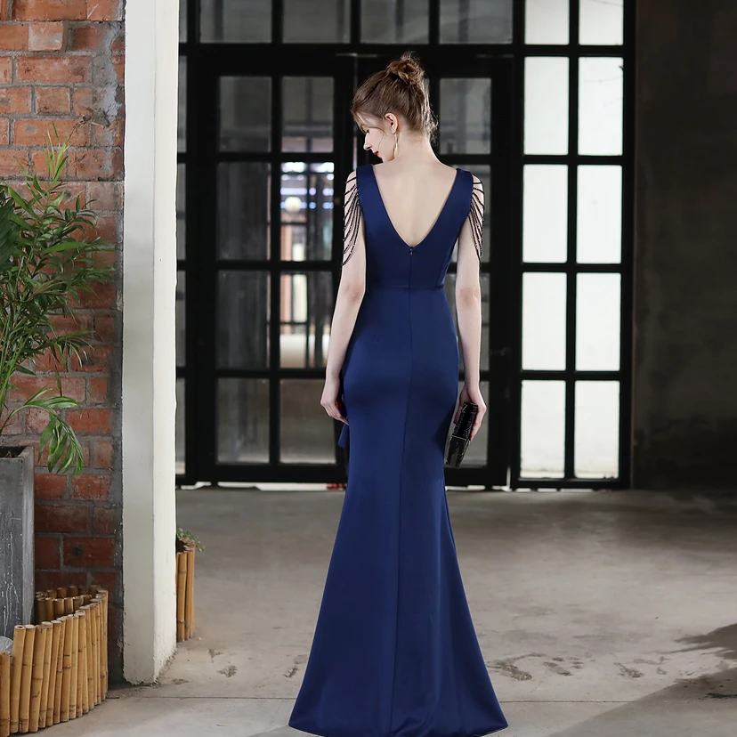 Toast Dress Bride Long Sling Thank-You Banquet Slim Fishtail Skirt Wedding Car Model Exhibition Dress view 55