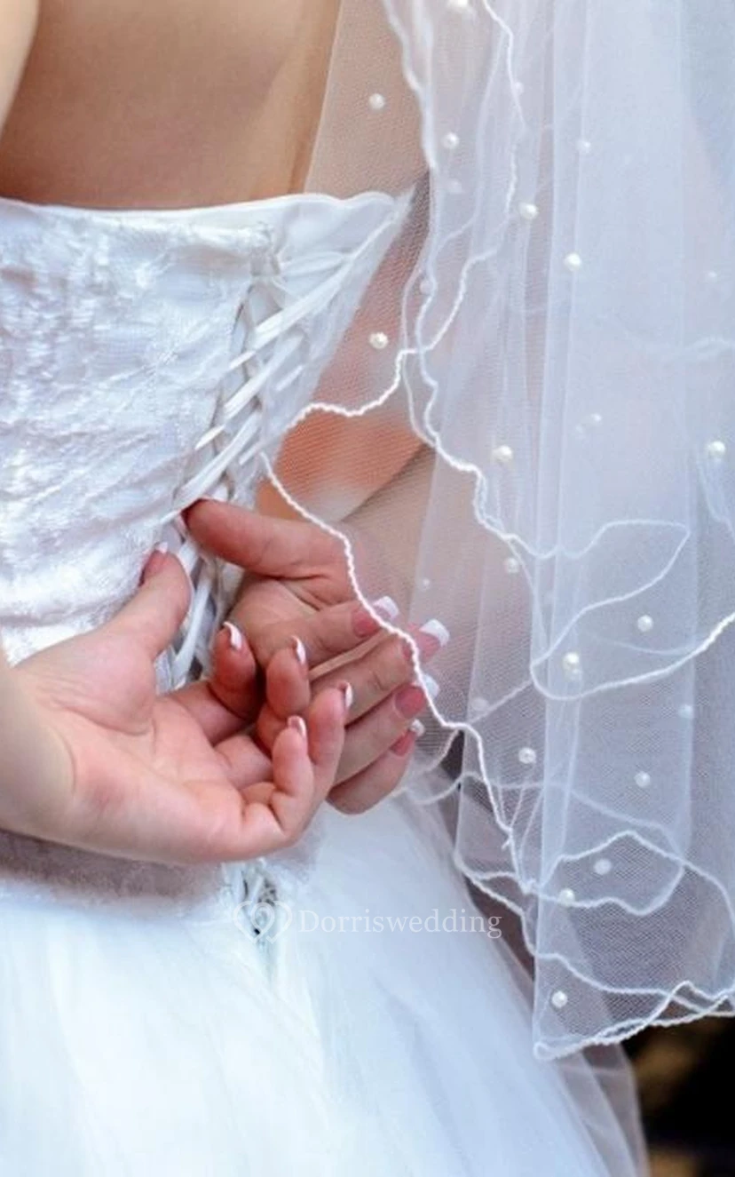 Ball Gown Sweetheart Sleeveless Tulle Lace Organza Dress view 4