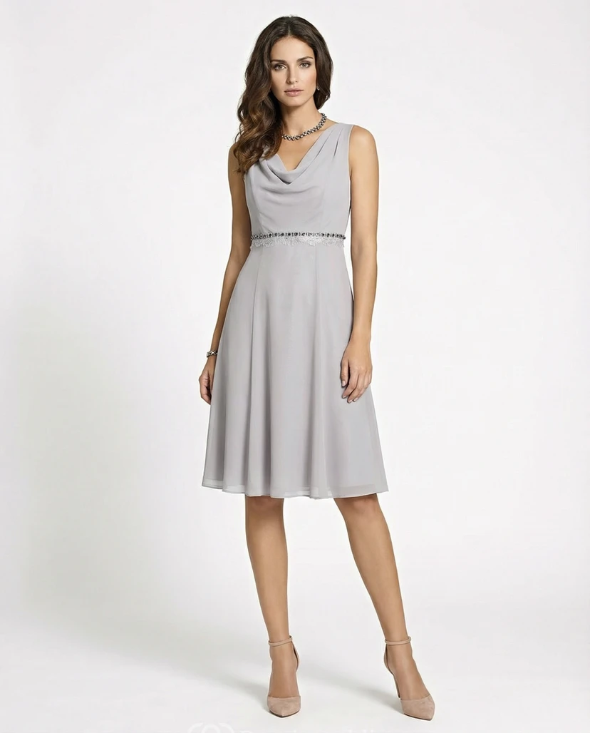 V-Neck Jeweled Chiffon Mother of the Bride view 2