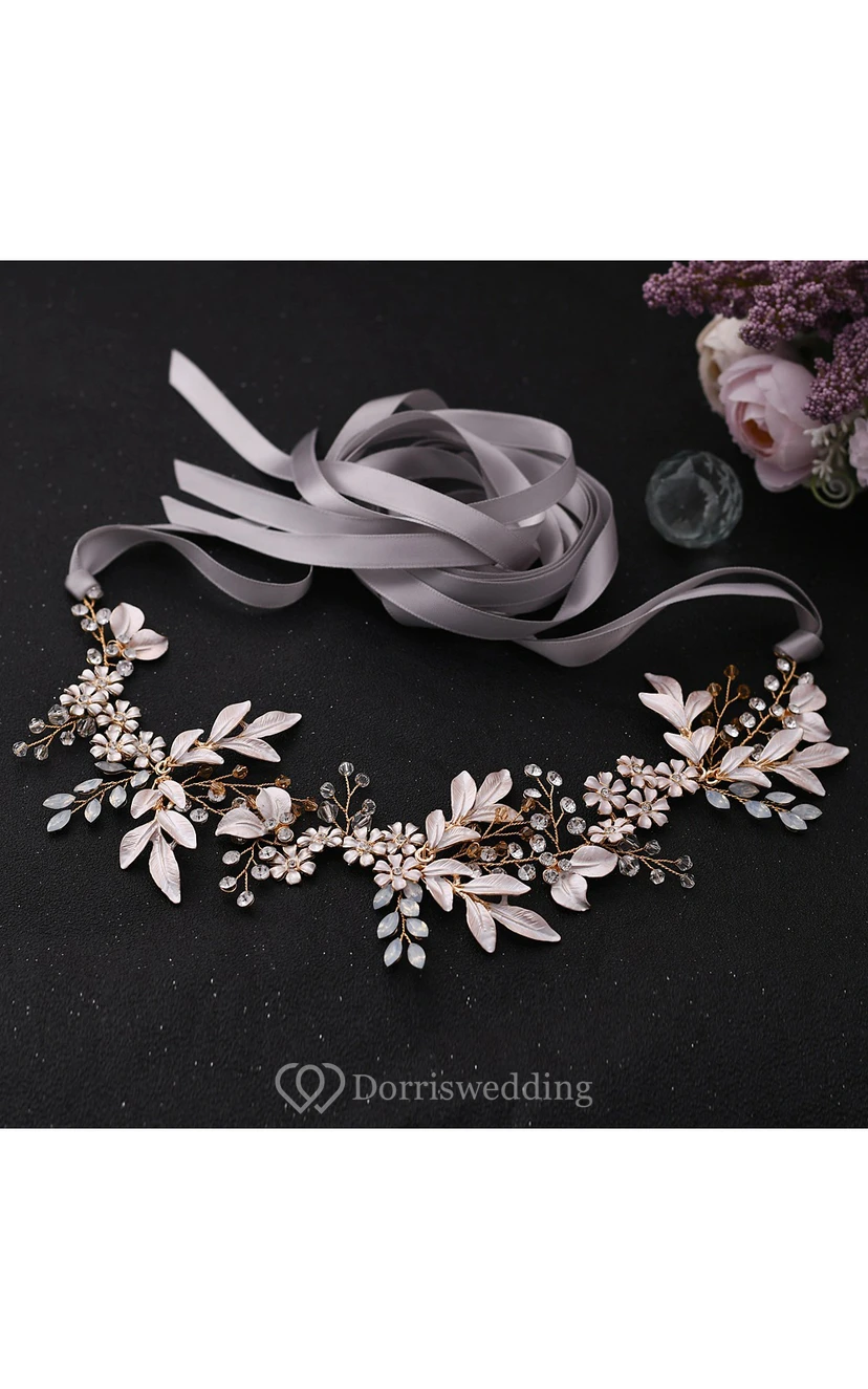 Elegant Organza Beaded Belt view 4