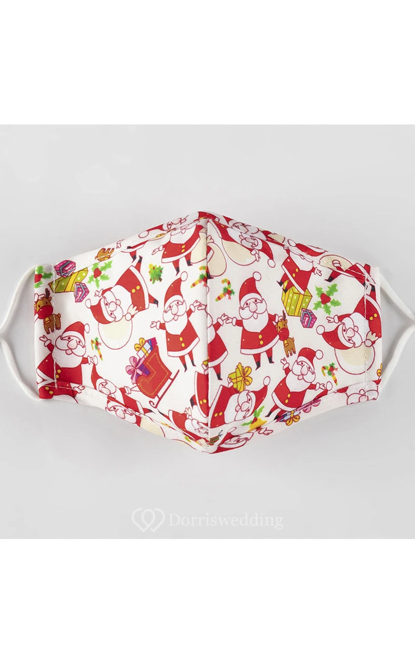 Non-medicial Christmas Cotton Washable Face Mask In 5 Colors view 5