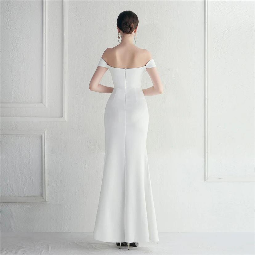 Cross-Border Supply schulterfreies, einseitig schulterfreies Kleid mit Schlitz für Nachtclub, Hochzeit oder Abendessen view 57