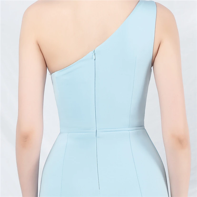 Unique Fashion Flower Design Simple And Elegant One-Shoulder Long Dress High-End Evening Dress view 61