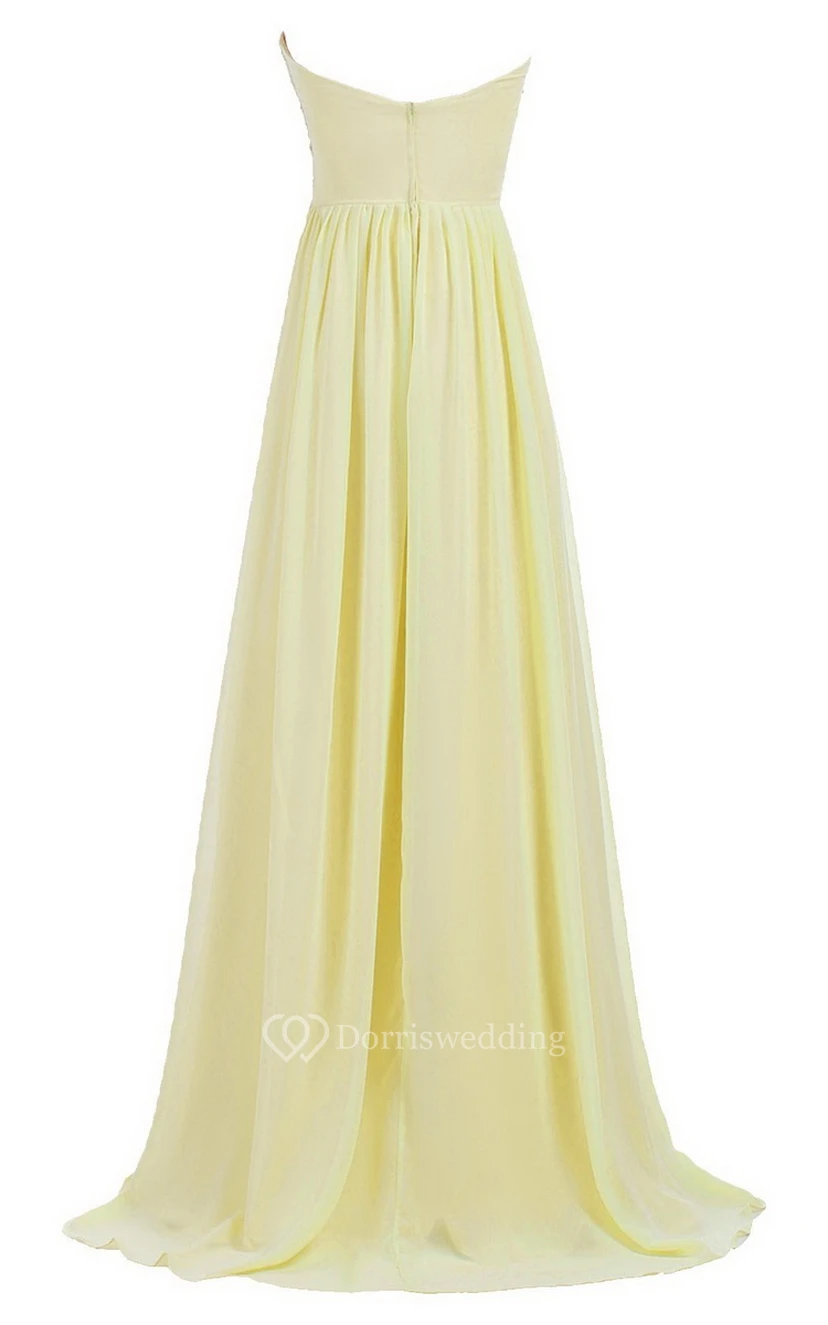 Sweetheart Empire Long Gown With Sequined Bodice view 21