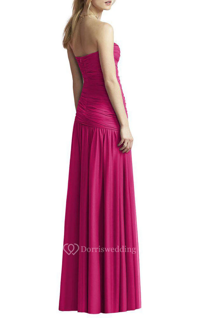 Ruched Sweetheart Chiffon Bridesmaid Dress view 2