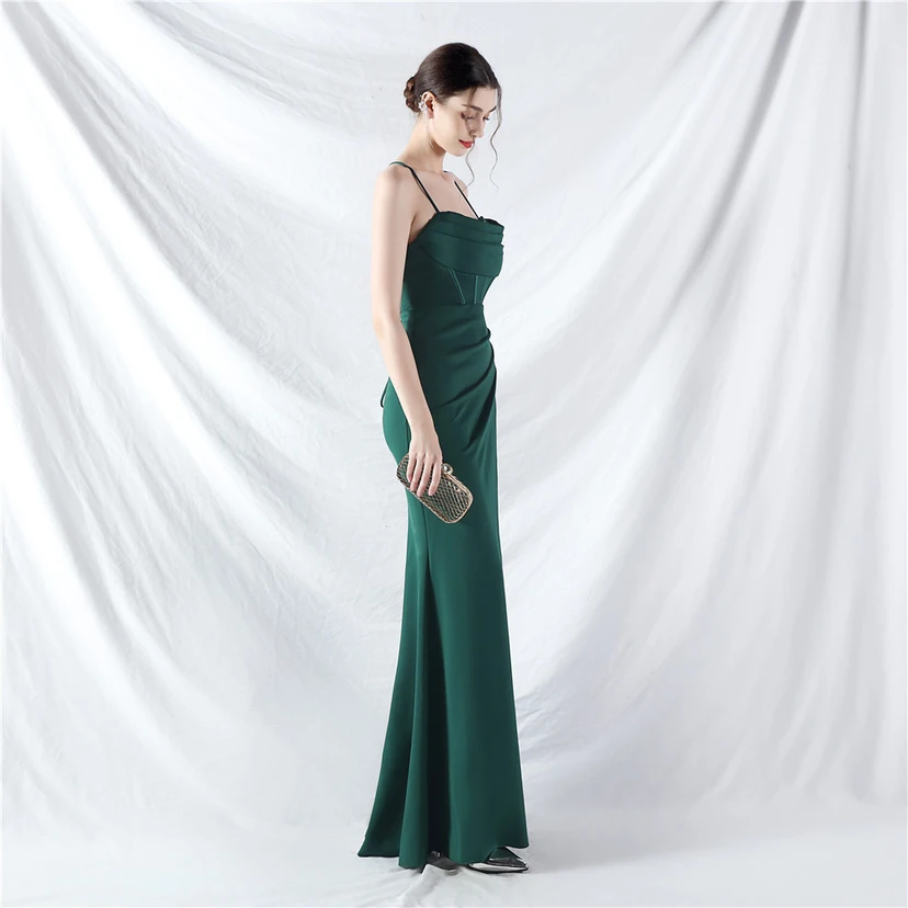 Palace Herringbone Vest High-End Sling Evening Dress view 43