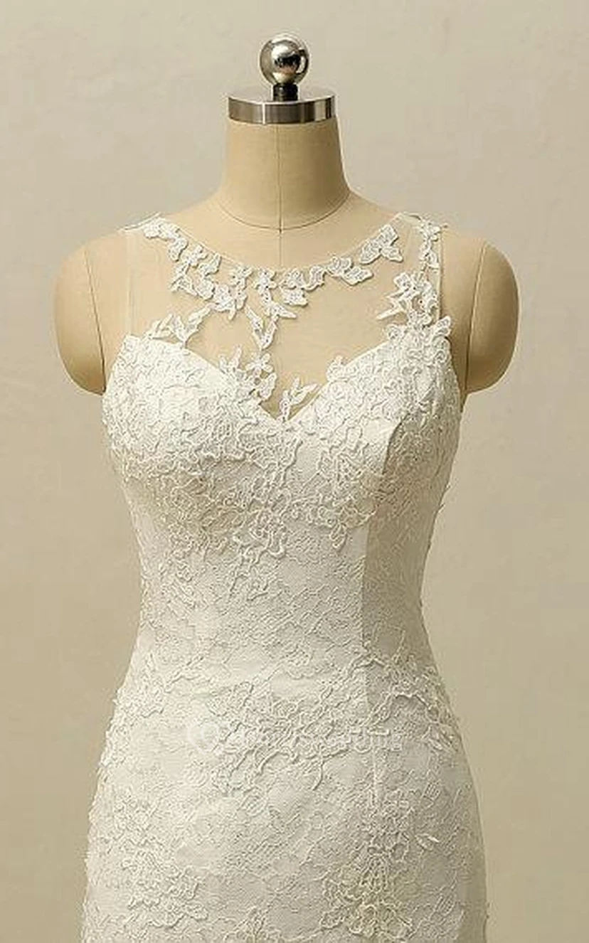 Meerjungfrauen-Kleid aus bodenlangem, plissiertem Blazer, rückenfreiem Schlüssellochausschnitt und Tüllspitze view 2