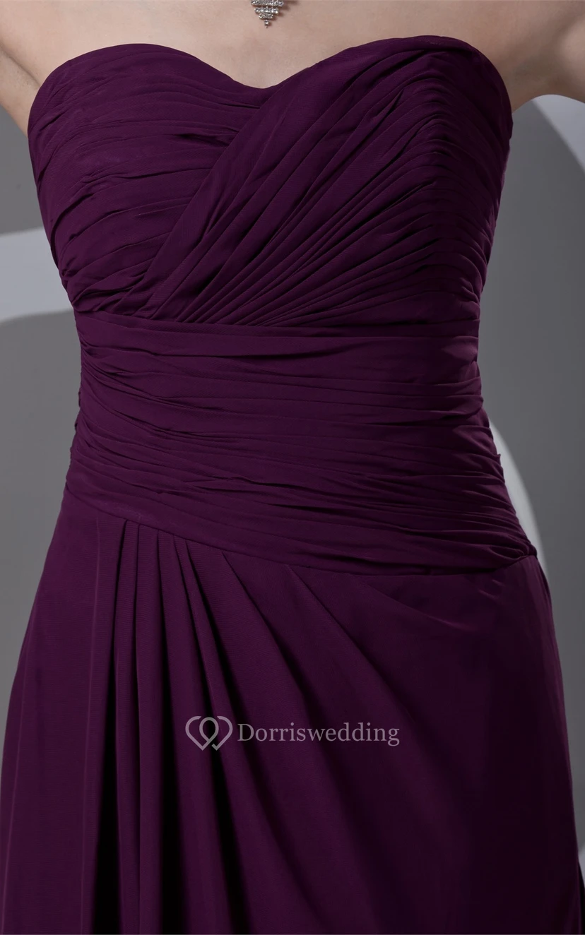 Stunning Ruffled Sweetheart a Line Sleeveless Chiffon Special Occasion Dresses view 3