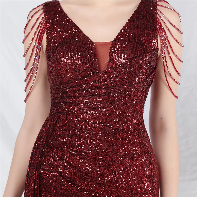 Cross-Border Dress Crafted Custom-Made Beaded Sequined Long Evening Dress view 9