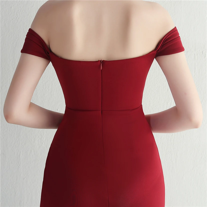 Cross-Border Supply schulterfreies, einseitig schulterfreies Kleid mit Schlitz für Nachtclub, Hochzeit oder Abendessen view 25