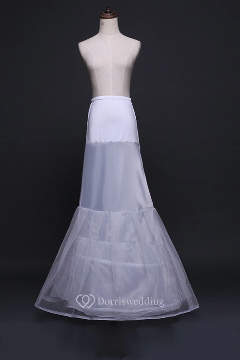 New Fishtail Wedding Petticoat with Elastic Belt Thickening Mesh Yarn Trailing Wedding Dress Accessories