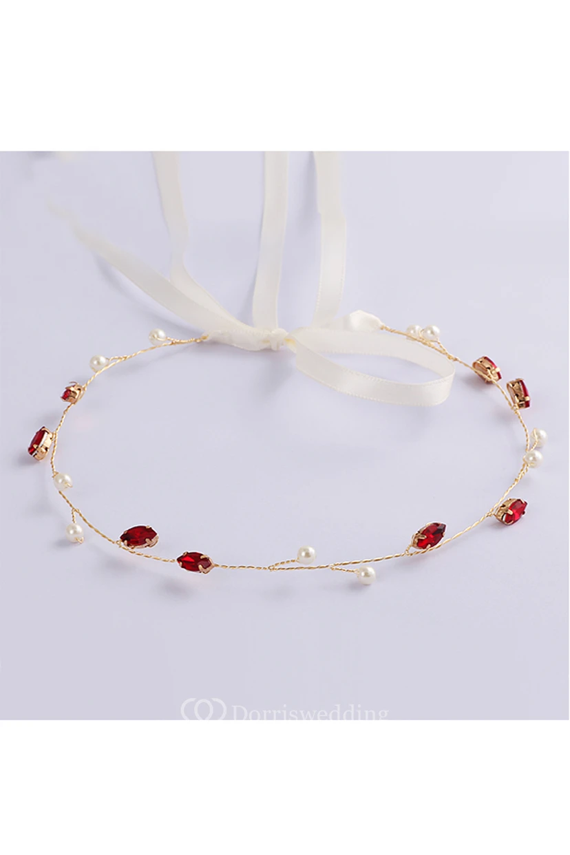 Western Style Hand-Woven Baroque Diamond Bridal Hairband