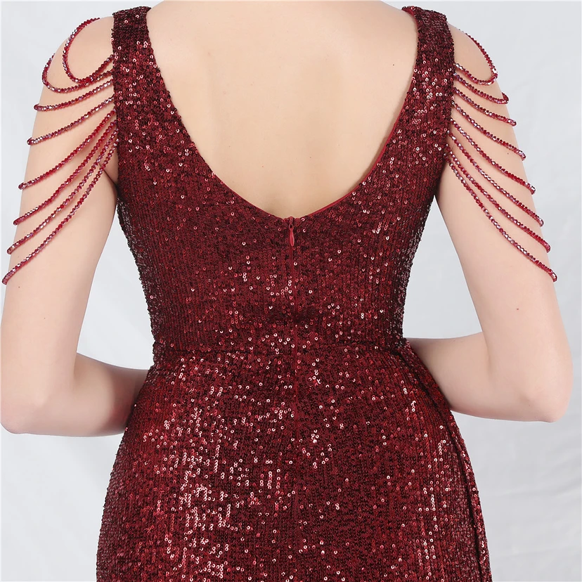 Cross-Border Dress Crafted Custom-Made Beaded Sequined Long Evening Dress view 8