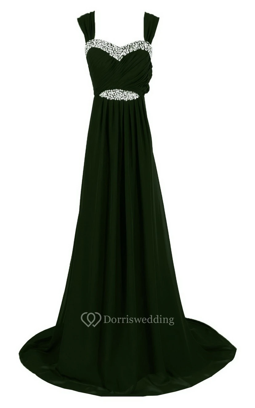 Sweetheart Beading Sweep Train With Zipper Back view 19