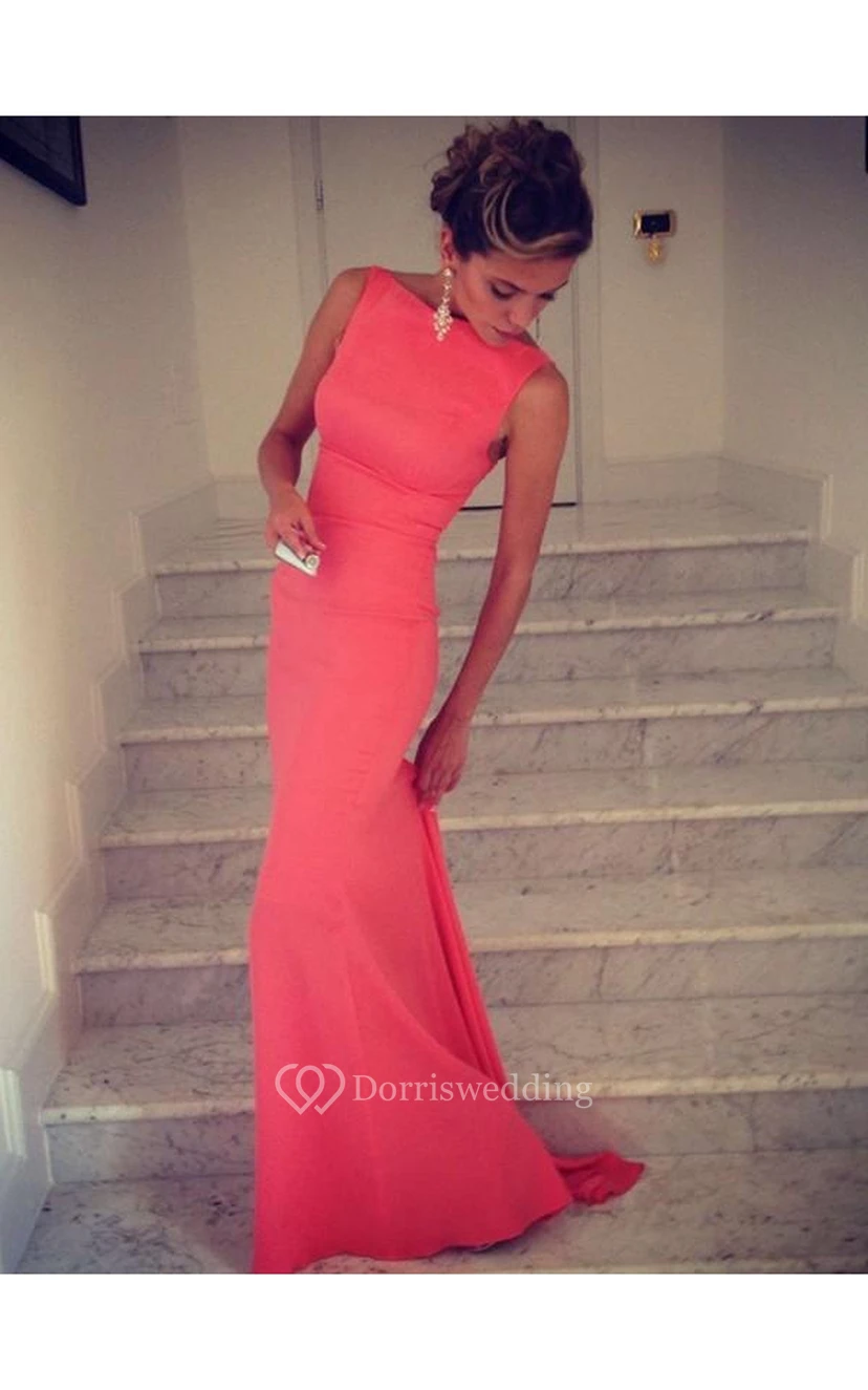 Meerjungfrauen-Kleid aus Spandex, ärmellos, bodenlang, mit hohem Kragen view 2