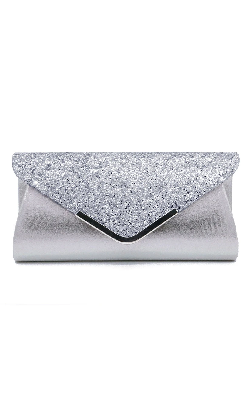 Sequin Flap Envelope Clutch view 8
